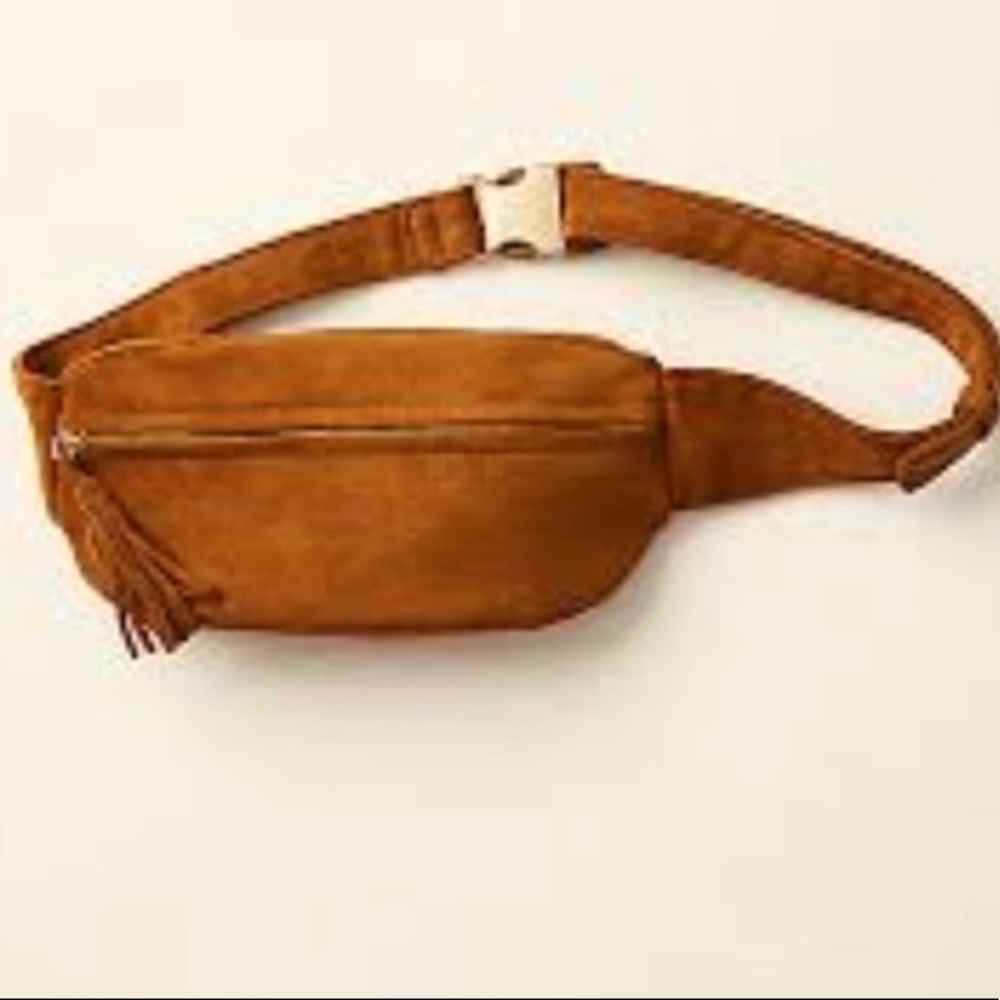 NWOT Loft faux suede sling bag